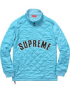 Arc Logo Quilted Half Zip Pullover Blue - SUPREME - BALAAN 1