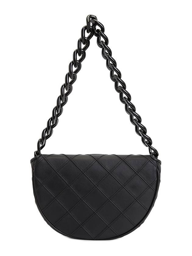 Fleming Soft Mini Crescent Shoulder Bag Black - TORY BURCH - BALAAN 4