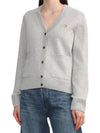 Baby Fox Patch Boxy Cardigan Light Gray Women s - MAISON KITSUNE - BALAAN 4