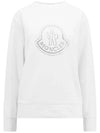 Crystal Logo Sweatshirt Off White - MONCLER - BALAAN 2