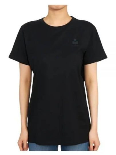 Aby Logo Short Sleeve T-Shirt Black - ISABEL MARANT - BALAAN 2