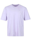 Logo Cotton Short Sleeve T-Shirt Purple - MOOSE KNUCKLES - BALAAN 2