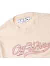 Baseball Rosso Crop T-Shirt OWAA090S23JER0043132 - OFF WHITE - BALAAN 4