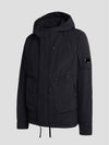 Lens Wappen Hooded Jacket Black - CP COMPANY - BALAAN 4