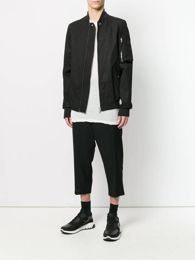 Raglan Zipper Bomber Jacket Black - RICK OWENS - BALAAN 11