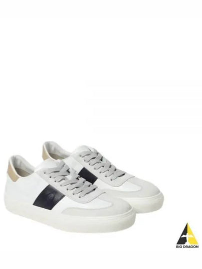 Leather Suede Low Top Sneakers White Black - TOD'S - BALAAN 2