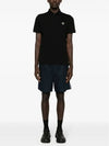 Pique Stretch Cotton Short Sleeve Polo Shirt Black - STONE ISLAND - BALAAN 3