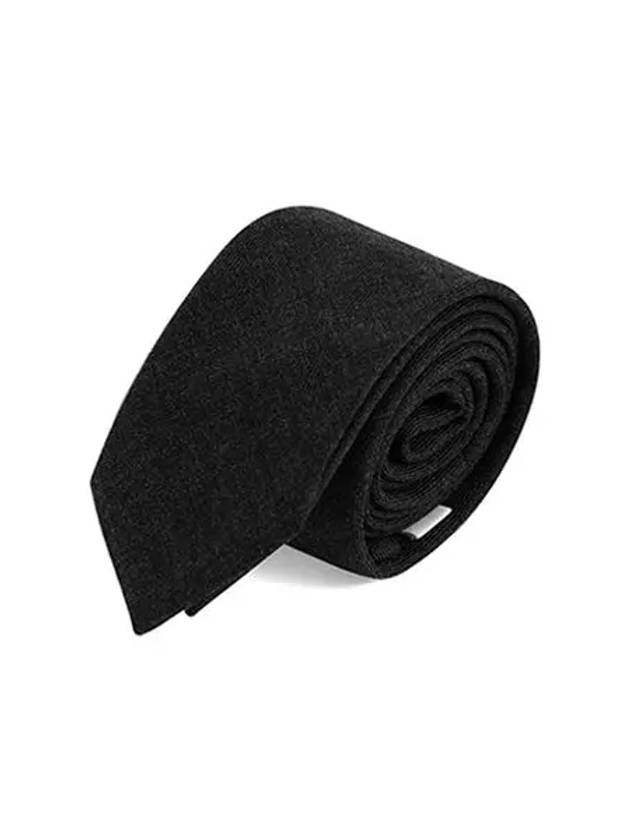 Super 120S Twill Tie  Black - THOM BROWNE - BALAAN 4