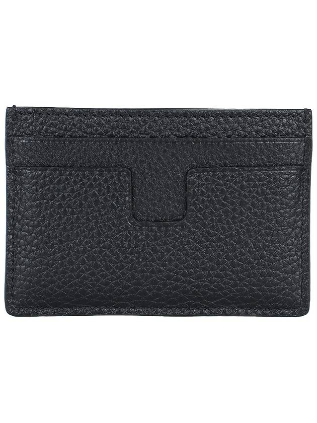 Classic Logo Grain Leather Card Wallet Black - TOM FORD - BALAAN 4