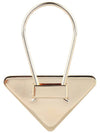 Saffiano Gold Key Holder Blue - PRADA - 4