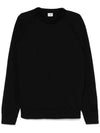 Light Fleece Logo Crew Neck Sweatshirt Black - CP COMPANY - BALAAN 2