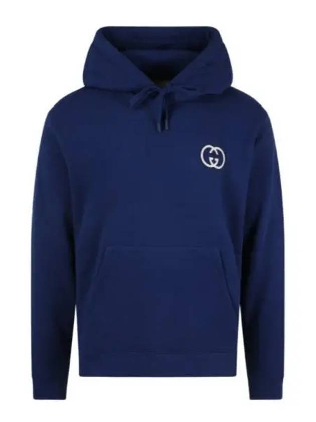 Cotton Jersey Hoodie Blue - GUCCI - BALAAN 2