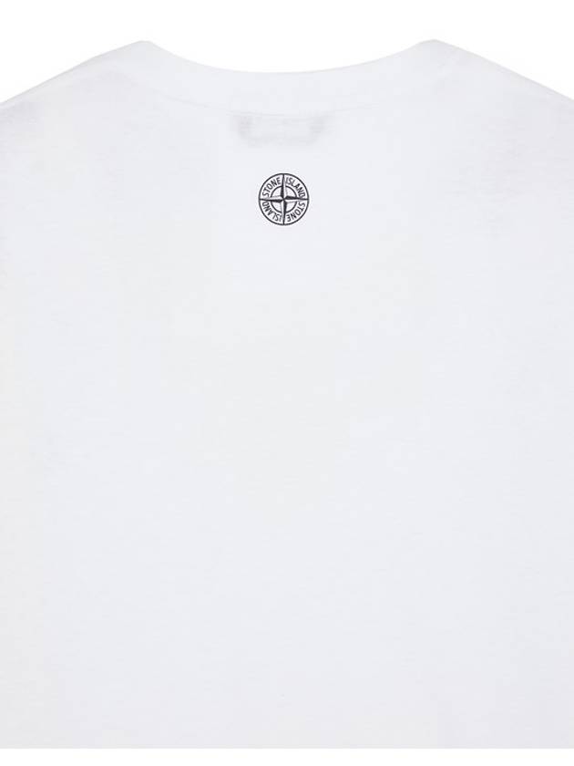 Institutional Two Print Short Sleeve T-Shirt White - STONE ISLAND - BALAAN 3