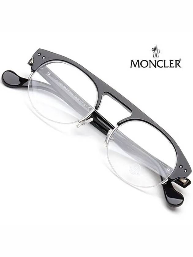 Eyewear Half Rimless Eyeglasses Black - MONCLER - BALAAN 3