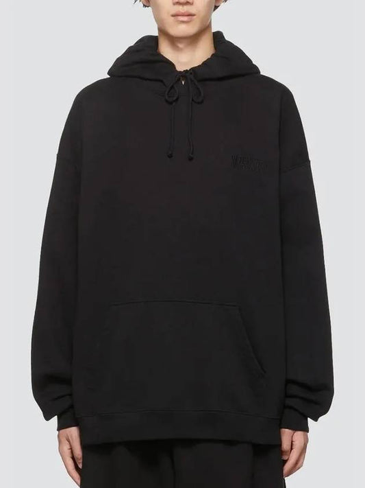 Logo Embroidered Hoodie Black - VETEMENTS - BALAAN 2