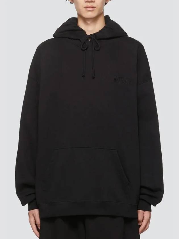 Logo Embroidered Hoodie Black - VETEMENTS - BALAAN 2