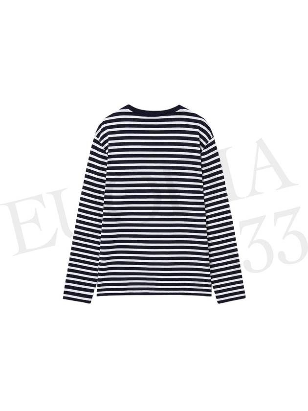 Fox Head Patch Regular Marin Long Sleeve T Shirt Navy Stripes - MAISON KITSUNE - BALAAN 3