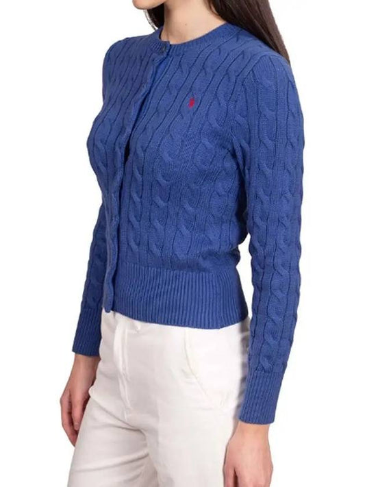 24SS Polo Women's Pony Logo Embroidered Cable Cardigan 211891643009 - RALPH LAUREN - BALAAN 2