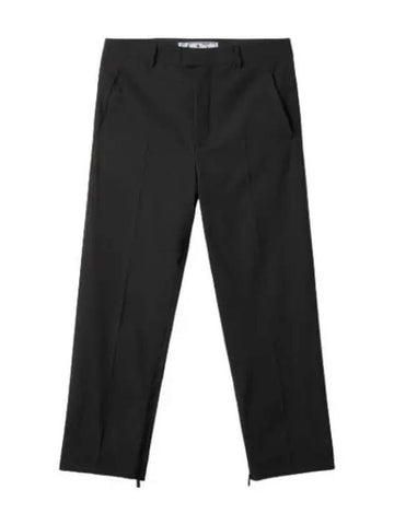 Zipper Wool Slim Pants Black Slacks Suit - OFF WHITE - BALAAN 1