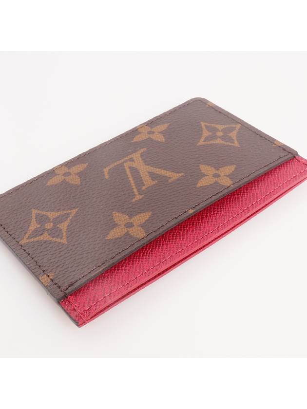 Monogram Card Wallet Fuchsia Brown - LOUIS VUITTON - BALAAN 3