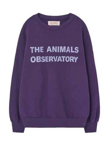 Kids Logo Sweatshirt Violet F24124 195BG - THE ANIMALS OBSERVATORY - BALAAN 1