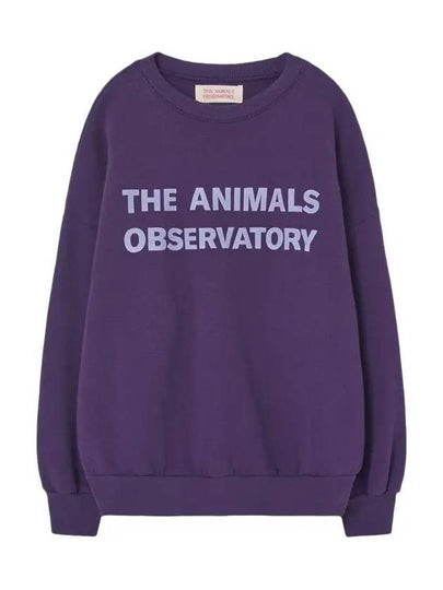 Kids Logo Sweatshirt Violet F24124 195BG - THE ANIMALS OBSERVATORY - BALAAN 2