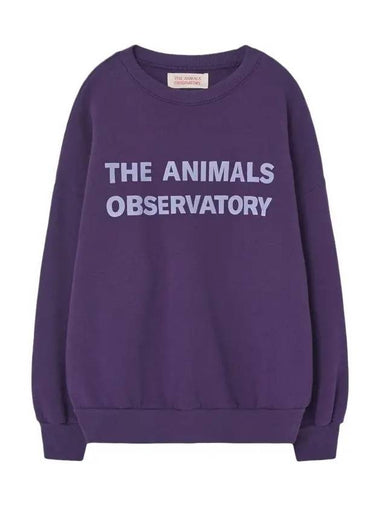 Kids Logo Sweatshirt Violet F24124 195BG - THE ANIMALS OBSERVATORY - BALAAN 1