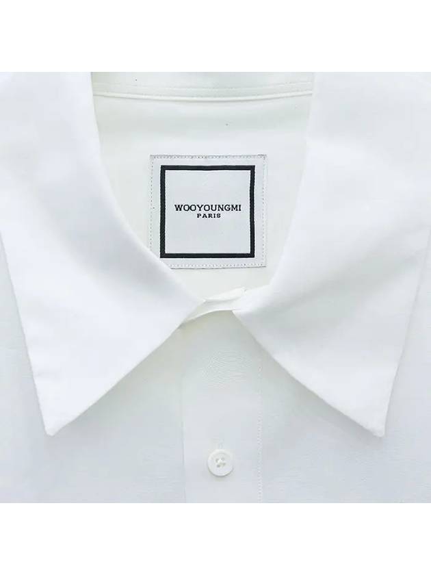 Cotton Back Logo Long Sleeve Shirt White - WOOYOUNGMI - BALAAN 8