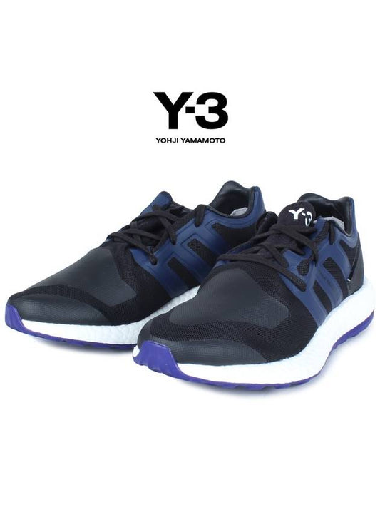 Y3 Men's Pure Boost Sneakers BY8956 BLACKPURPLE - YOHJI YAMAMOTO - BALAAN 1