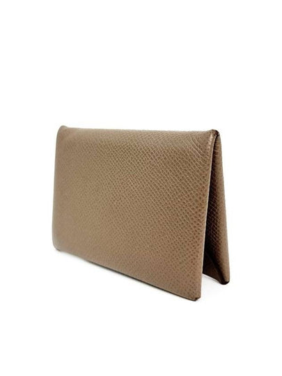 Hermes Women s Calvi Card Holder Wallet Palladium Etoope - HERMES - BALAAN 2