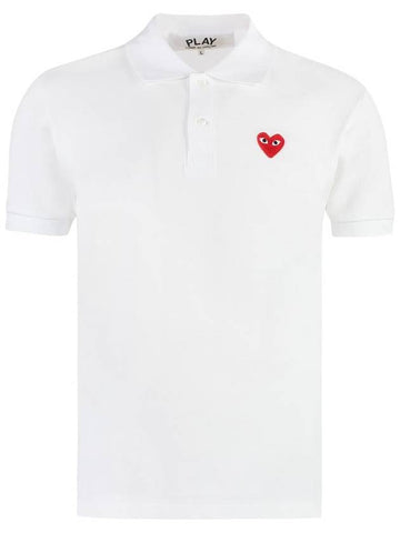 Comme Des Garçons Play Cotton-Piqué Polo Shirt - COMME DES GARCONS PLAY - BALAAN 1