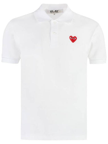 Comme Des Garçons Play Cotton-Piqué Polo Shirt - COMME DES GARCONS PLAY - BALAAN 1