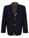 Typewriter Cloth Grosgrain Placket Sport Jacket Navy - THOM BROWNE - BALAAN 2