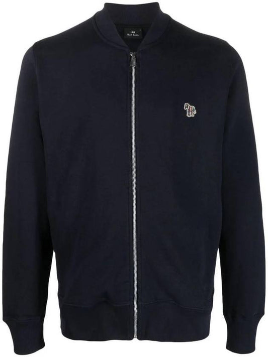 Zebra Logo Cotton Bomber Jacket Navy - PAUL SMITH - BALAAN 1