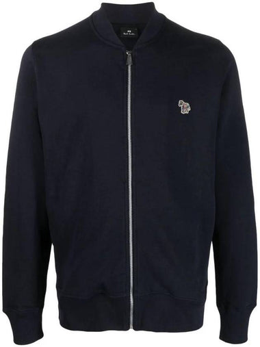 Zebra Logo Cotton Bomber Jacket Navy - PAUL SMITH - BALAAN 1