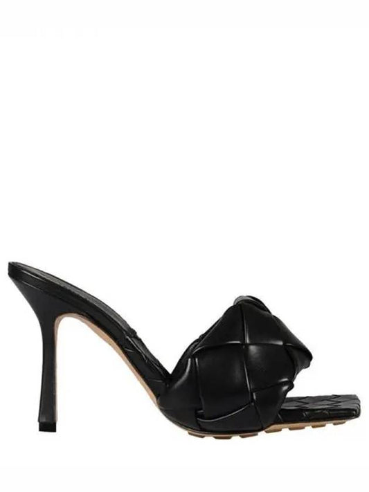 Lido Intrecciato Sandal Heels Black - BOTTEGA VENETA - BALAAN 2