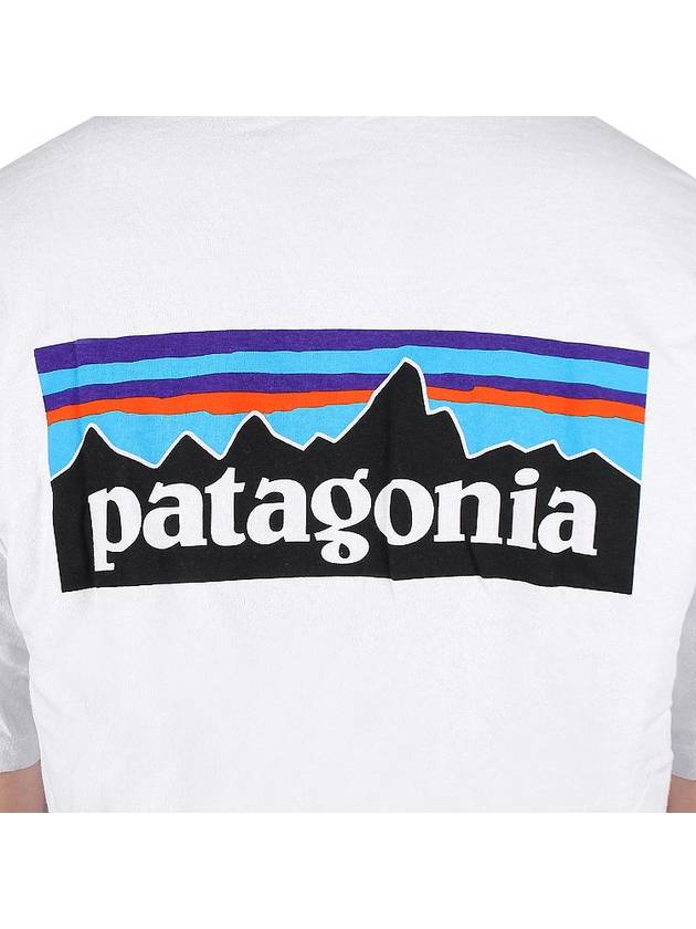 P 6 Logo Responsibili Short Sleeve T-Shirt White - PATAGONIA - BALAAN 8