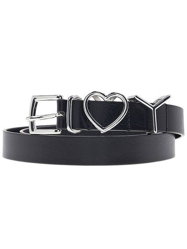 Y Project Y Love Buckle Leather Belt BELT11S24 BLACK SILVER - Y/PROJECT - BALAAN 1