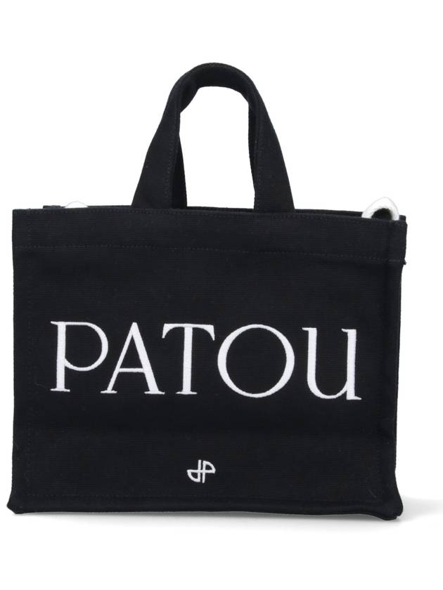 Logo Small Tote Bag Black - PATOU - BALAAN 4