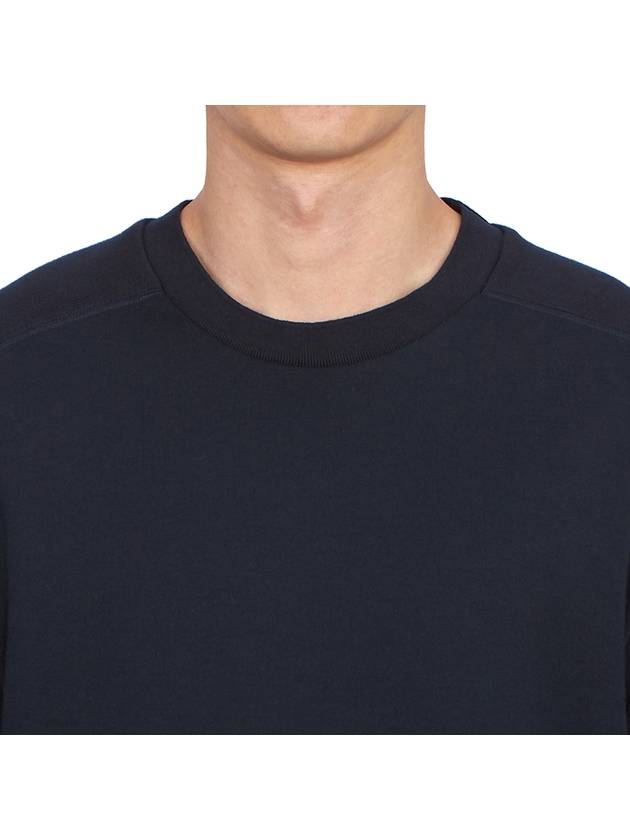 4-Bar Striped Cotton Long Sleeve T-Shirt Navy - THOM BROWNE - BALAAN 7