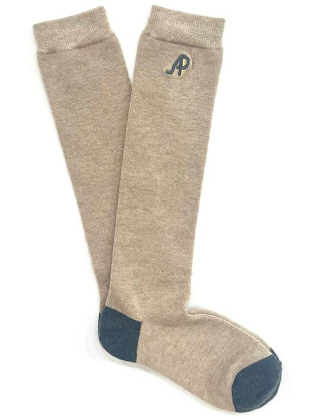 AW42AS08 Wool blend knee socks Melange beige - ATHPLATFORM - BALAAN 2