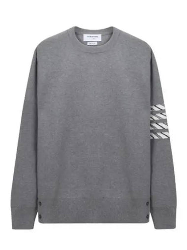 Silk diagonal stripe Milanese stitch knit - THOM BROWNE - BALAAN 1