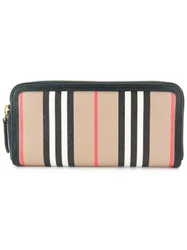 Striped Ellerby Canvas Long Wallet Beige - BURBERRY - BALAAN 1