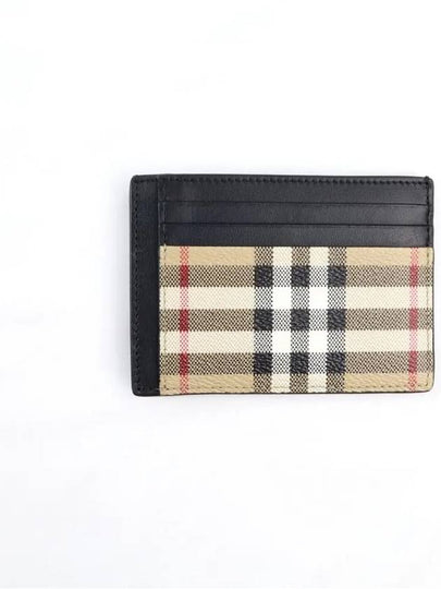 Vintage Check Money Clip Card Wallet Beige - BURBERRY - BALAAN 2