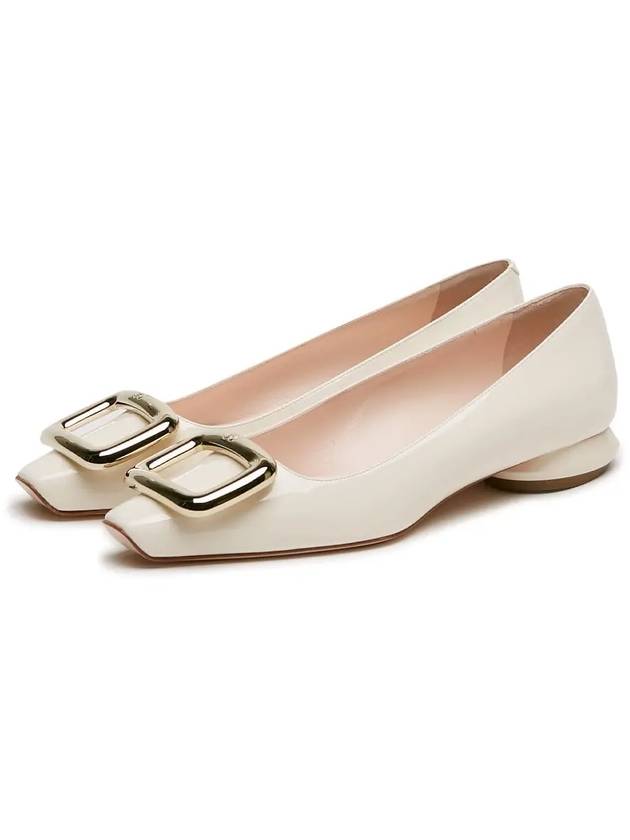 Women's Viv Shock Metal Buckle Ballerina Flats Offwhite - ROGER VIVIER - BALAAN 2