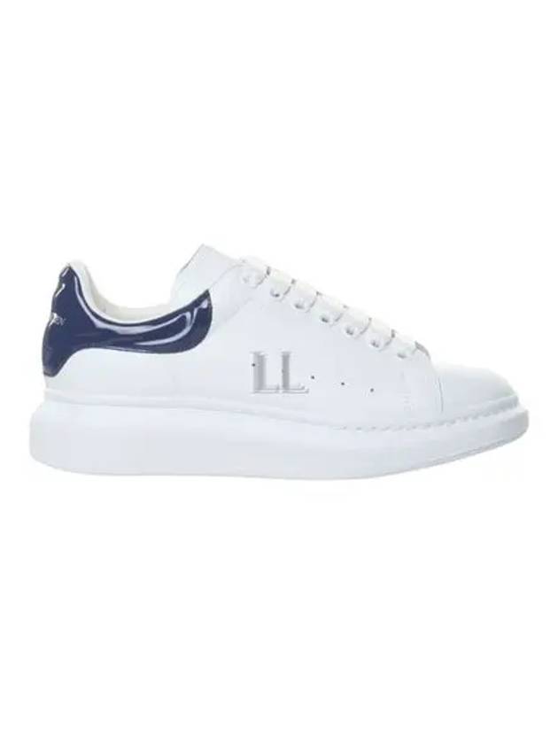 Glossy Tab Oversole Low Top Sneakers Navy White - ALEXANDER MCQUEEN - BALAAN 2