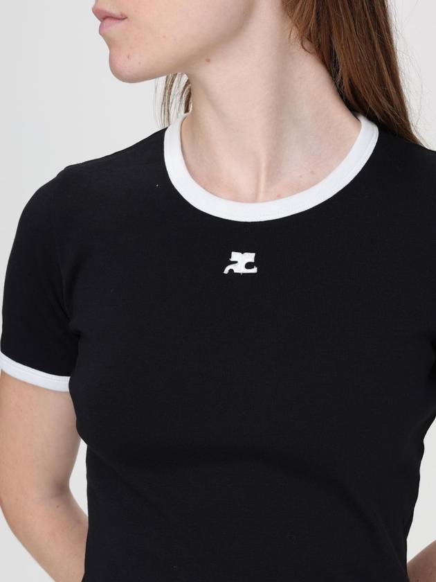 T-shirt basic con mini logo Courréges - COURREGES - BALAAN 4