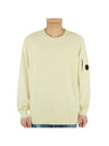 Lens Wappen Crew Neck Sweatshirt Yellow - CP COMPANY - BALAAN 1