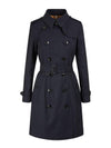 Women's Kensington Long Heritage Trench Coat Black - BURBERRY - BALAAN 1