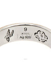 BLIND FOR LOVE Silver Ring No 9 455247 - GUCCI - BALAAN 4